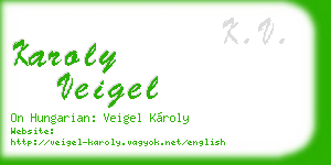 karoly veigel business card